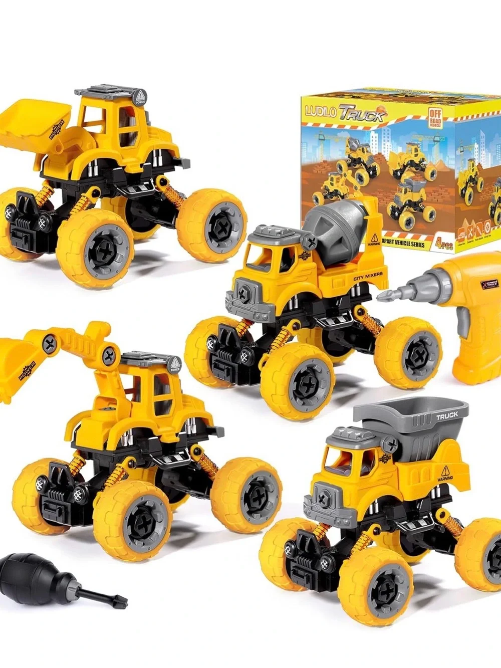 Kids Screw Driver Construction Toy Set - Yellow